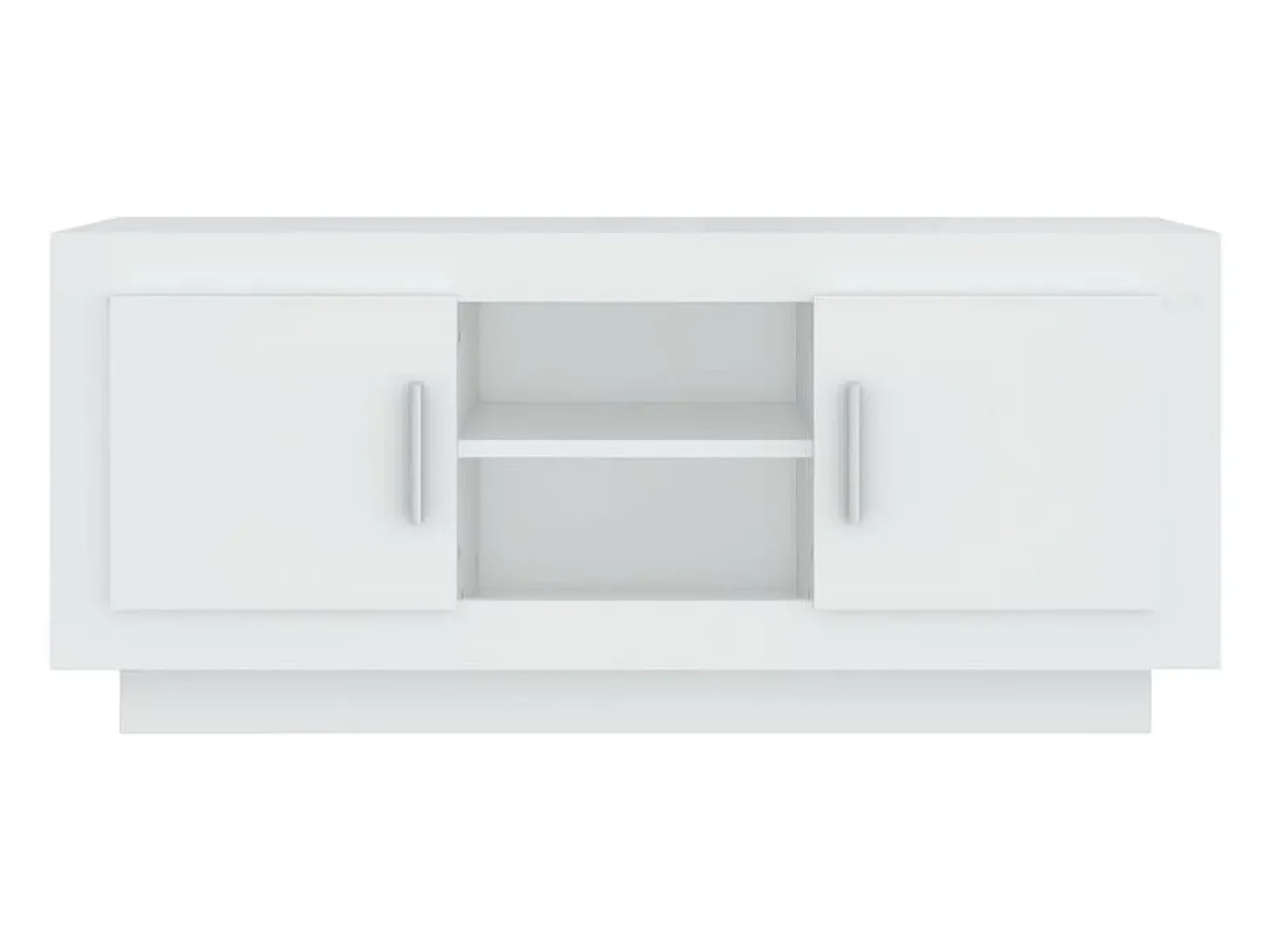 Suporte multimídia para TV prateleira para TV aparador para TV sala de jantar sala de estar quarto 102 x 35 x 45 cm madeira engenheirada branca 02_0025569