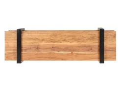Suporte multimídia para TV prateleira para TV aparador para TV para sala de jantar sala de estar quarto 130 x 40 x 40 cm madeira maciça de acácia marrom 02_0025896