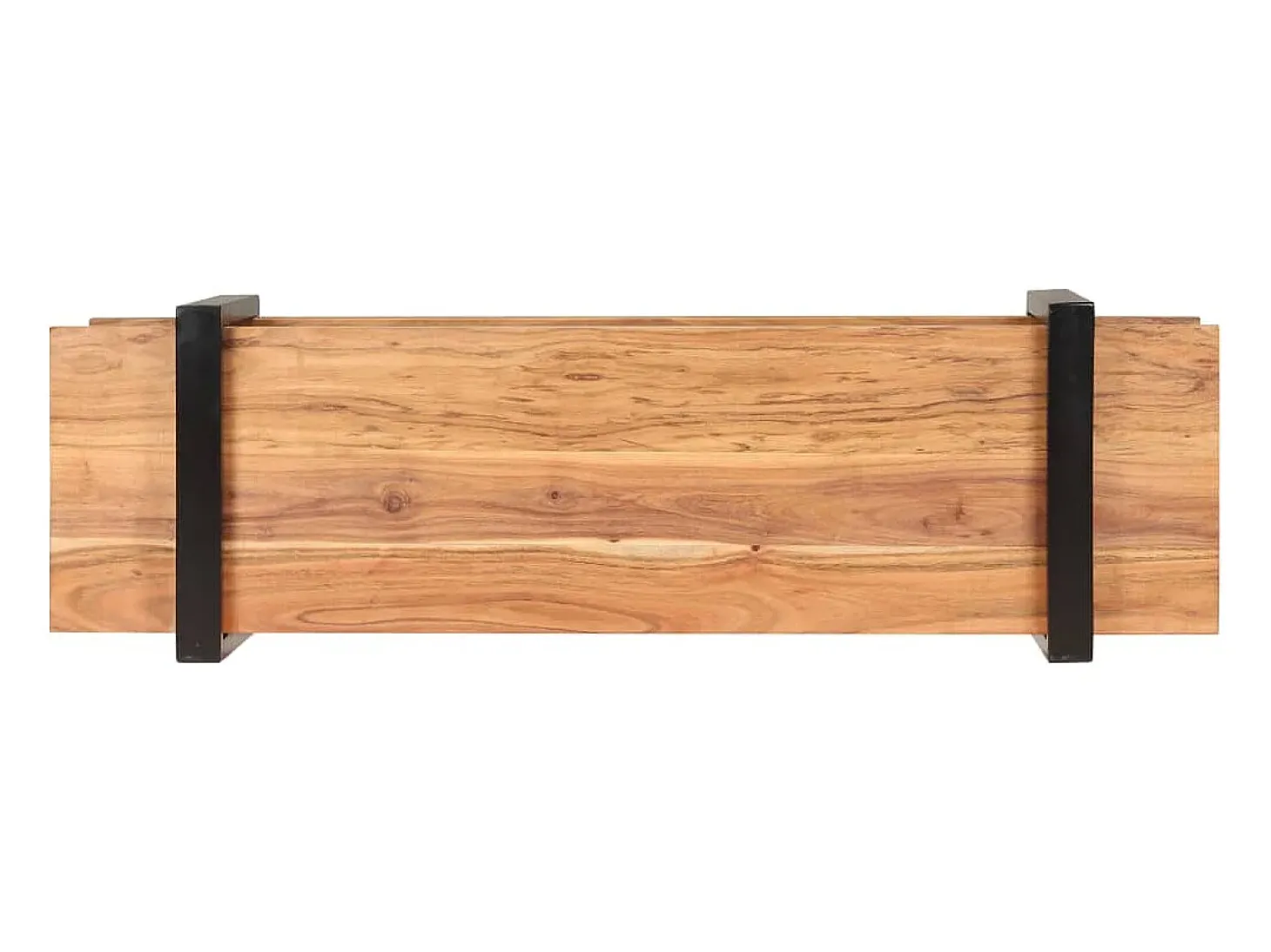 Suporte multimídia para TV prateleira para TV aparador para TV para sala de jantar sala de estar quarto 130 x 40 x 40 cm madeira maciça de acácia marrom 02_0025896