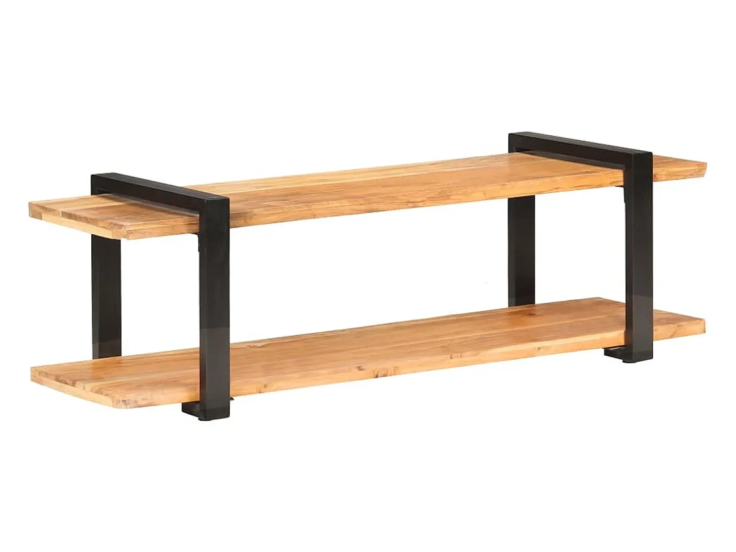 Suporte multimídia para TV prateleira para TV aparador para TV para sala de jantar sala de estar quarto 130 x 40 x 40 cm madeira maciça de acácia marrom 02_0025896