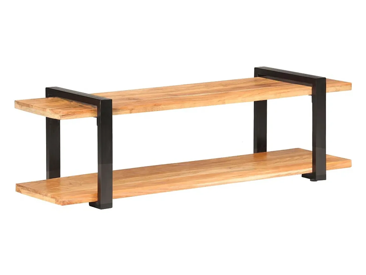 Suporte multimídia para TV prateleira para TV aparador para TV para sala de jantar sala de estar quarto 130 x 40 x 40 cm madeira maciça de acácia marrom 02_0025896