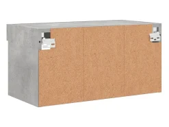 Suporte multimídia para TV prateleira para TV aparador móvel para TV para sala de jantar sala de estar quarto com luzes LED 60 x 30 x 30 cm cinza 02_0026606