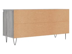 Suporte multimídia para TV prateleira para TV aparador para TV sala de jantar sala de estar quarto Sonoma 104 x 35 x 50 cm madeira industrializada cinza 02_0028374