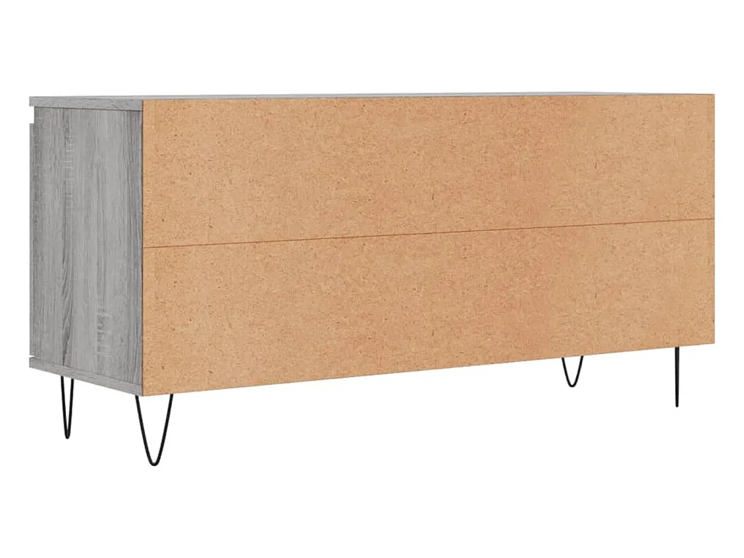 Suporte multimídia para TV prateleira para TV aparador para TV sala de jantar sala de estar quarto Sonoma 104 x 35 x 50 cm madeira industrializada cinza 02_0028374