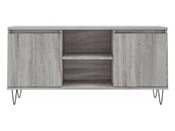 Suporte multimídia para TV prateleira para TV aparador para TV sala de jantar sala de estar quarto Sonoma 104 x 35 x 50 cm madeira industrializada cinza 02_0028374