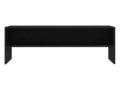 Suporte multimídia para TV prateleira para TV aparador para TV sala de jantar sala de estar quarto 120 x 40 x 40 cm madeira engenheirada preta 02_0025870