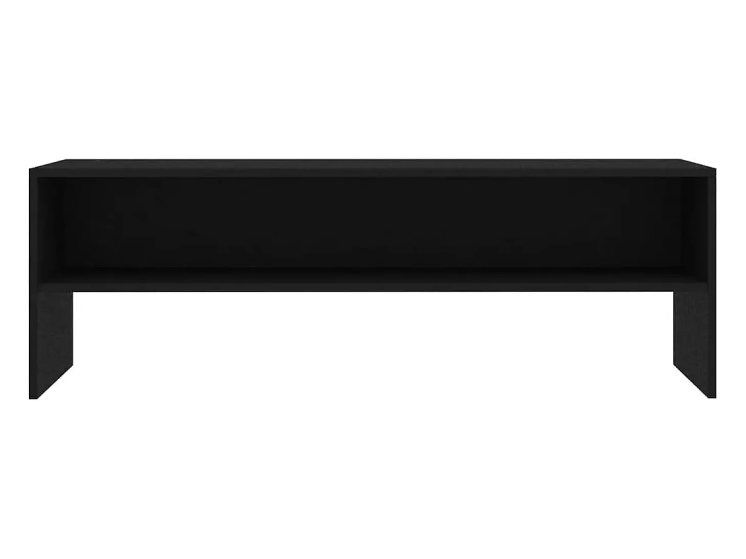 Suporte multimídia para TV prateleira para TV aparador para TV sala de jantar sala de estar quarto 120 x 40 x 40 cm madeira engenheirada preta 02_0025870