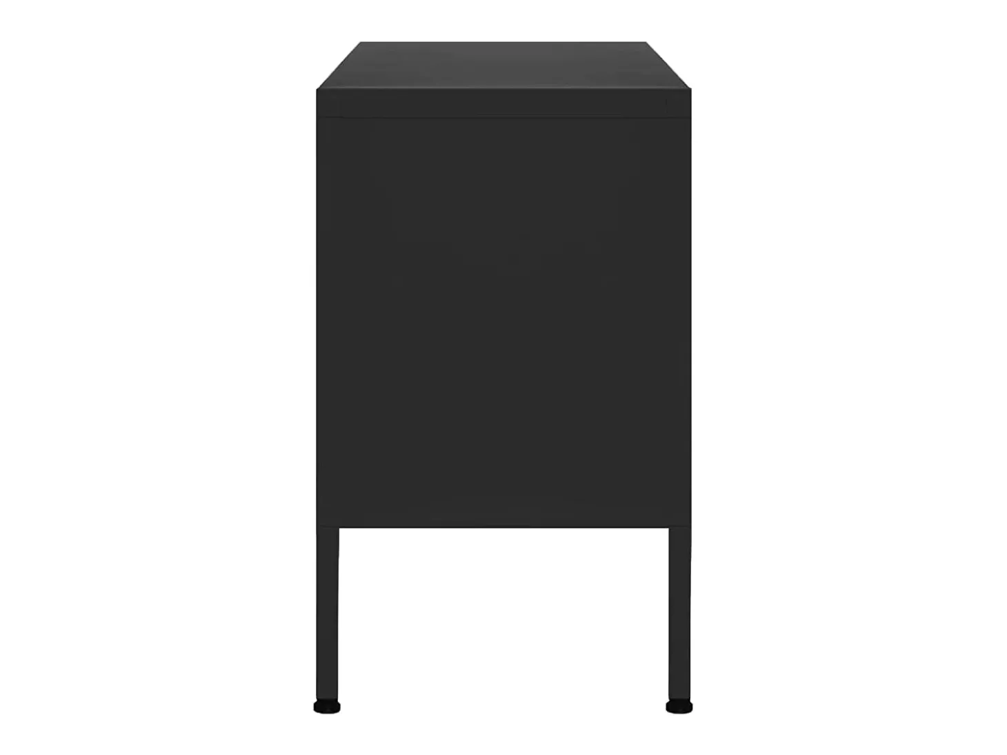 Suporte multimídia para TV prateleira para TV aparador para TV para sala de jantar sala de estar quarto 105 x 35 x 50 cm aço preto 02_0025688