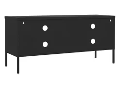 Suporte multimídia para TV prateleira para TV aparador para TV para sala de jantar sala de estar quarto 105 x 35 x 50 cm aço preto 02_0025688