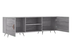 Suporte multimídia para TV prateleira para TV aparador para TV sala de jantar sala de estar quarto Sonoma 150 x 30 x 50 cm madeira industrializada cinza 02_0028401