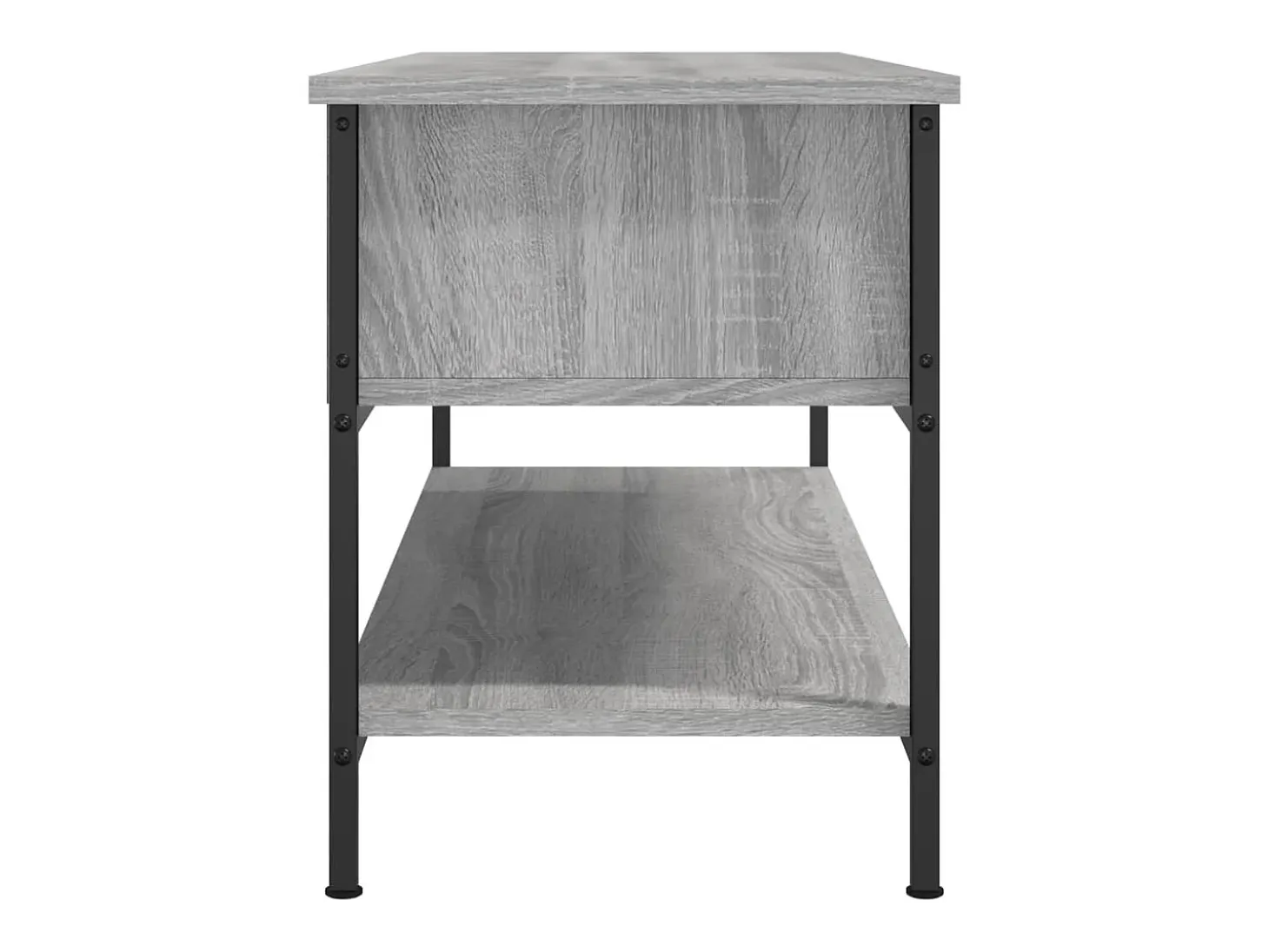 Suporte multimídia para TV prateleira para TV aparador para TV sala de jantar sala de estar quarto Sonoma 100 x 35 x 45 cm madeira industrializada cinza 02_0028333