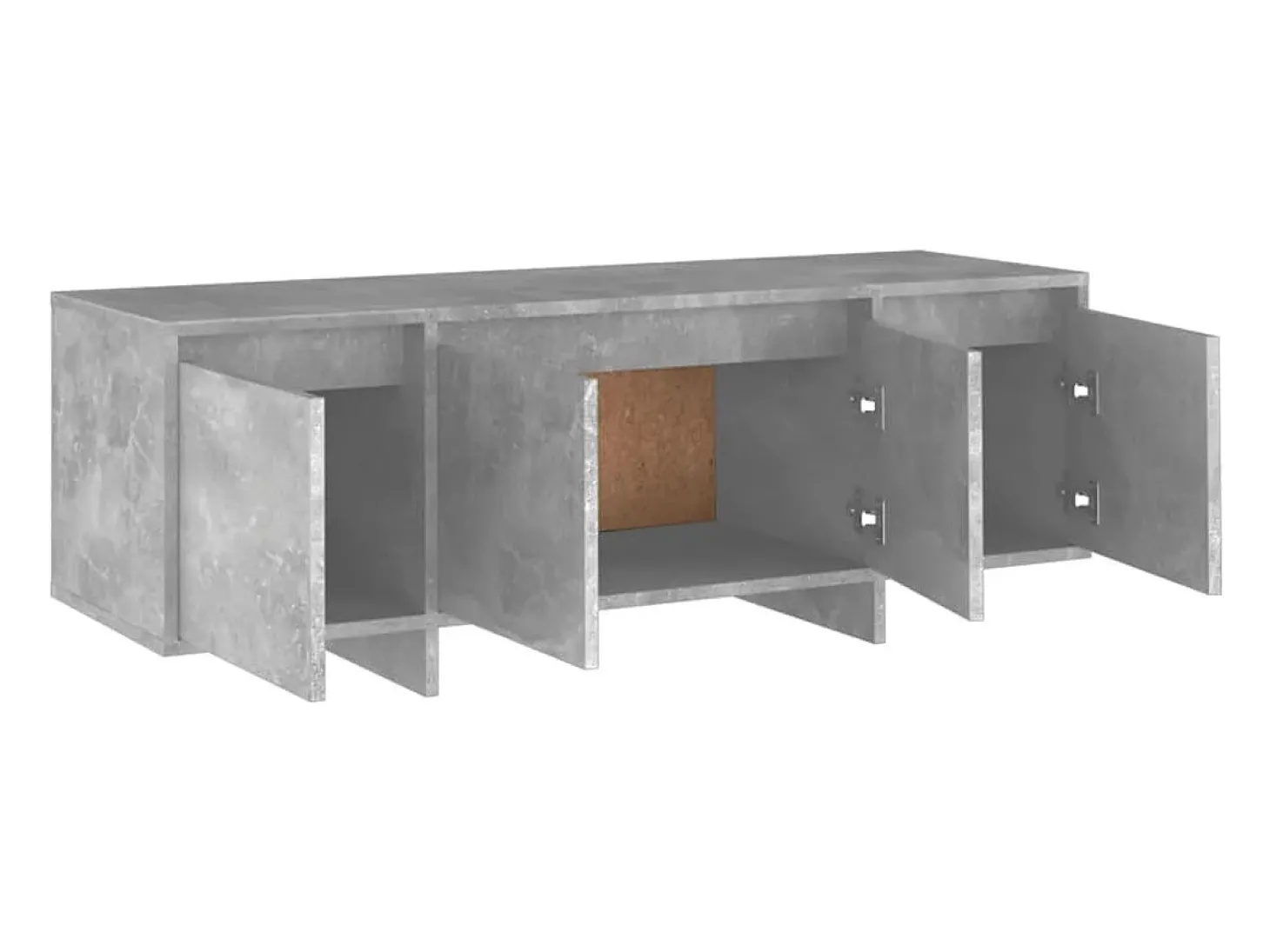 Suporte multimídia para TV prateleira para TV aparador para TV para sala de jantar sala de estar quarto 120 x 30 x 40,5 cm madeira industrializada cinza 02_0025839