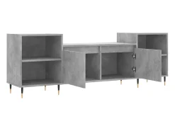 Suporte multimídia para TV prateleira para TV aparador armário para TV sala de jantar sala de estar quarto 160 x 35 x 55 cm madeira industrializada cinza 02_0026062