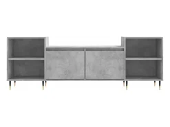 Suporte multimídia para TV prateleira para TV aparador armário para TV sala de jantar sala de estar quarto 160 x 35 x 55 cm madeira industrializada cinza 02_0026062