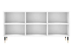 Suporte multimídia para TV prateleira para TV aparador armário para TV sala de jantar sala de estar quarto 103,5 x 30 x 50 cm madeira engenheirada branca 02_0025641