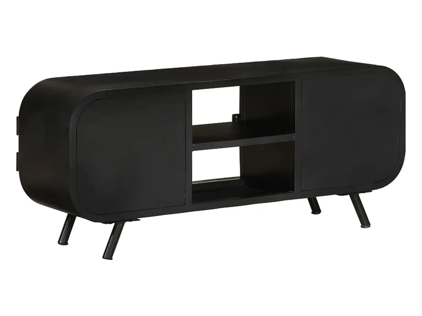 Suporte multimídia para TV prateleira para TV armário para TV sala de jantar sala de estar quarto 110 x 30 x 45 cm madeira maciça reciclada marrom 02_0025745