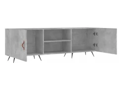 Suporte multimídia para TV prateleira para TV aparador para TV para sala de jantar sala de estar quarto 150 x 30 x 50 cm madeira industrializada cinza 02_0026001