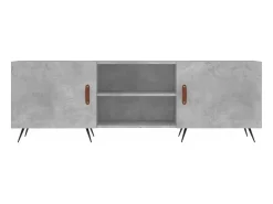 Suporte multimídia para TV prateleira para TV aparador para TV para sala de jantar sala de estar quarto 150 x 30 x 50 cm madeira industrializada cinza 02_0026001