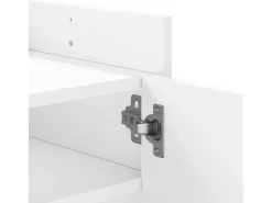 Suporte multimídia para TV prateleira para TV aparador para TV sala de jantar sala de estar quarto 100 x 35 x 40 cm madeira engenheirada branca 02_0025486