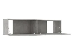 Suporte multimídia para TV prateleira para TV armário para TV sala de jantar sala de estar quarto 120 x 30 x 30 cm madeira engenheirada cinza concreto 02_0025806