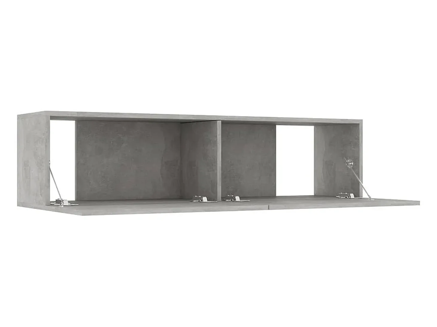 Suporte multimídia para TV prateleira para TV armário para TV sala de jantar sala de estar quarto 120 x 30 x 30 cm madeira engenheirada cinza concreto 02_0025806