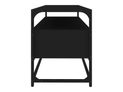 Suporte multimídia para TV prateleira para TV aparador armário para TV sala de jantar sala de estar quarto 100 x 35 x 45 cm madeira engenheirada preta 02_0025499