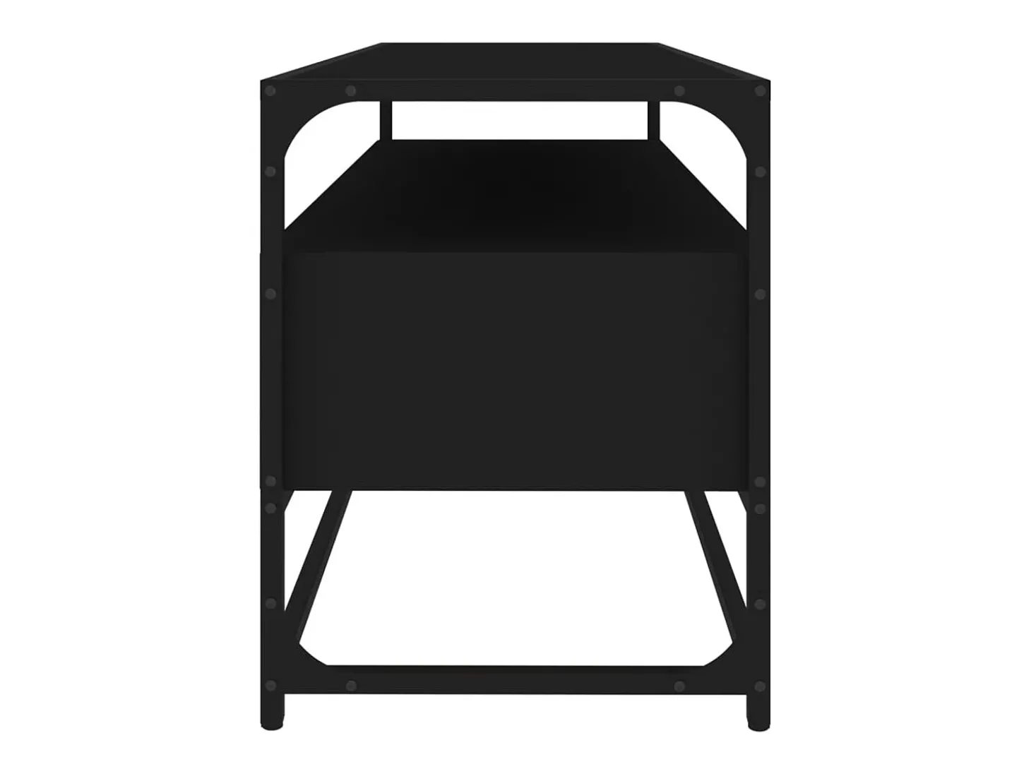 Suporte multimídia para TV prateleira para TV aparador armário para TV sala de jantar sala de estar quarto 100 x 35 x 45 cm madeira engenheirada preta 02_0025499