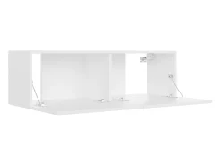 Suporte multimídia para TV prateleira para TV aparador para TV para sala de jantar sala de estar quarto 100 x 30 x 30 cm madeira engenheirada branca 02_0025432
