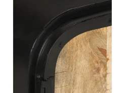 Suporte multimídia para TV prateleira para TV armário para TV sala de jantar sala de estar quarto 110 x 30 x 45 cm madeira de mangueira marrom natural 02_0025742