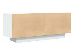 Suporte multimídia para TV prateleira para TV móvel para TV sala de jantar sala de estar quarto 100 x 35 x 40 cm aglomerado branco 02_0025481