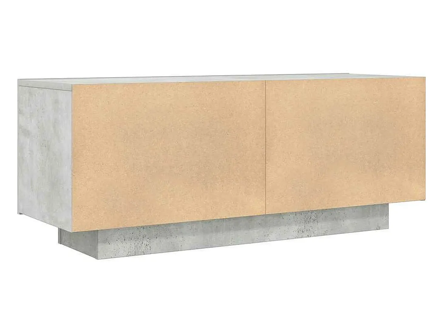 Suporte multimídia para TV prateleira para TV aparador para TV para sala de jantar sala de estar quarto 100 x 35 x 40 cm madeira industrializada cinza 02_0025490