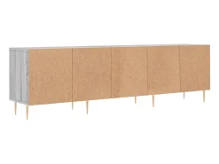 Suporte multimídia para TV prateleira para TV móvel para TV sala de jantar sala de estar quarto Sonoma 150 x 30 x 44,5 cm madeira industrializada cinza 02_0028398