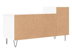 Suporte multimídia para TV prateleira para TV aparador para TV sala de jantar sala de estar quarto 100 x 35 x 55 cm madeira engenheirada branca 02_0025508