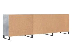 Suporte multimídia para TV prateleira para TV aparador armário para TV sala de jantar sala de estar quarto 150 x 30 x 50 cm madeira industrializada cinza 02_0026000