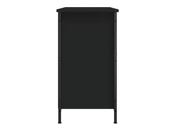 Suporte multimídia para TV prateleira para TV aparador para TV sala de jantar sala de estar quarto 100 x 35 x 65 cm madeira engenheirada preta 02_0025521