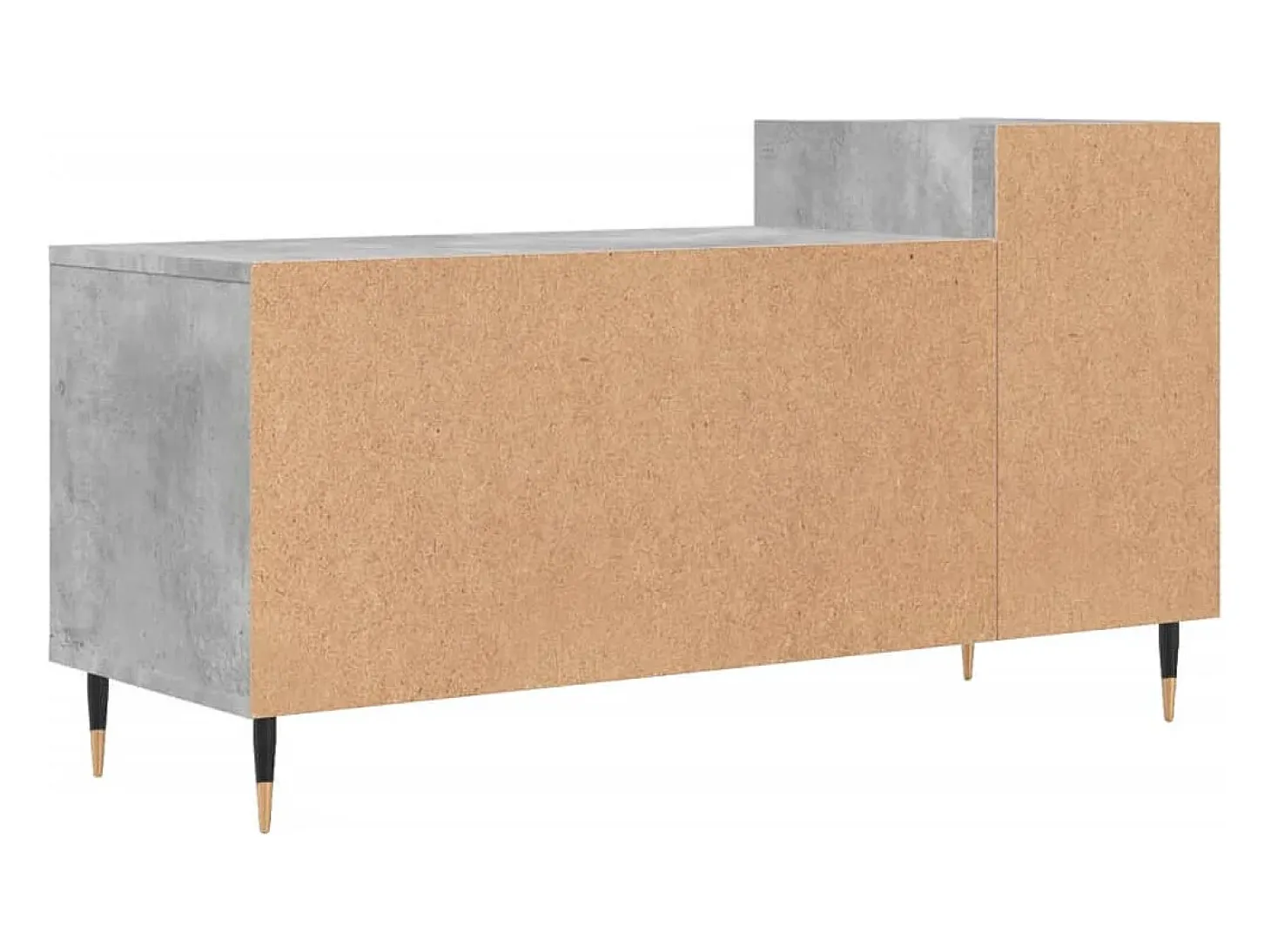 Suporte multimídia para TV prateleira para TV aparador armário para TV sala de jantar sala de estar quarto 100 x 35 x 55 cm madeira industrializada cinza 02_0025515