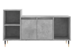Suporte multimídia para TV prateleira para TV aparador armário para TV sala de jantar sala de estar quarto 100 x 35 x 55 cm madeira industrializada cinza 02_0025515