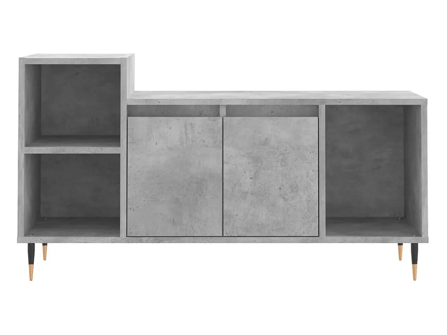 Suporte multimídia para TV prateleira para TV aparador armário para TV sala de jantar sala de estar quarto 100 x 35 x 55 cm madeira industrializada cinza 02_0025515