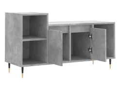 Suporte multimídia para TV prateleira para TV aparador armário para TV sala de jantar sala de estar quarto 100 x 35 x 55 cm madeira industrializada cinza 02_0025515