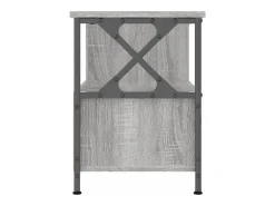Suporte multimídia para TV prateleira para TV móvel para TV sala de jantar sala de estar quarto Sonoma 90 x 33 x 45 cm madeira engenheirada e ferro cinza 02_0028474