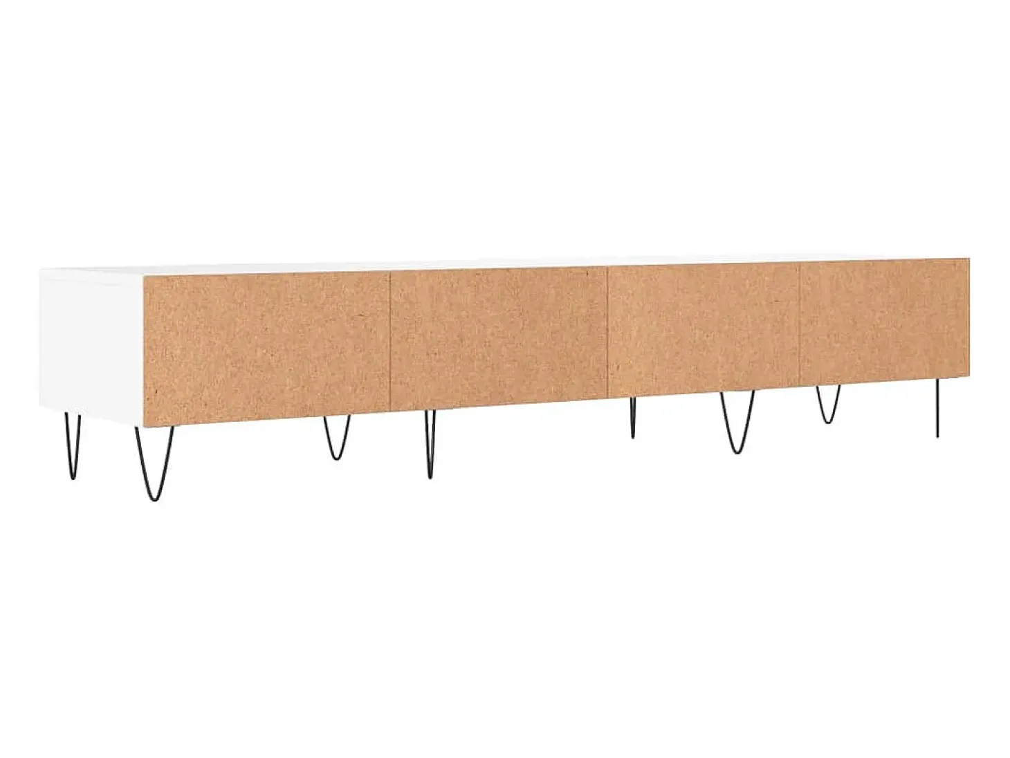 Suporte multimídia para TV prateleira para TV aparador armário para TV sala de jantar sala de estar quarto 150 x 36 x 30 cm madeira engenheirada branca 02_0026020