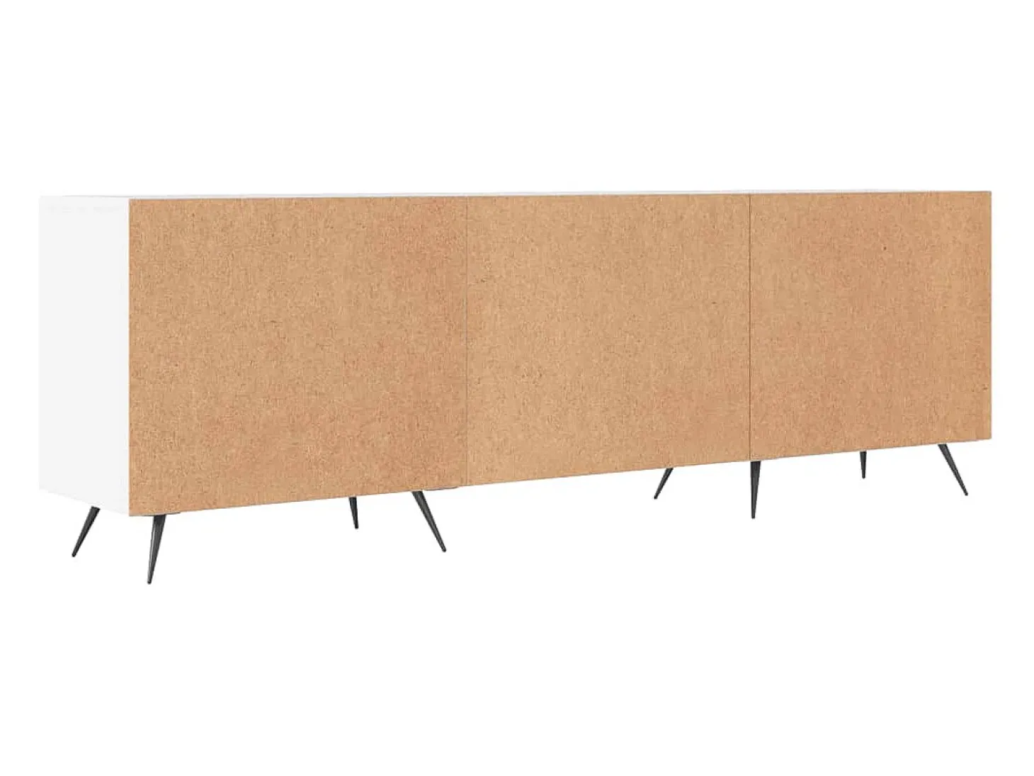 Suporte multimídia para TV prateleira para TV aparador armário para TV sala de jantar sala de estar quarto 150 x 30 x 50 cm madeira engenheirada branca 02_0025988