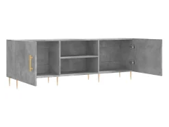 Suporte multimídia para TV prateleira para TV aparador armário para TV sala de jantar sala de estar quarto 150 x 30 x 50 cm madeira industrializada cinza 02_0025997