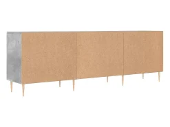 Suporte multimídia para TV prateleira para TV aparador armário para TV sala de jantar sala de estar quarto 150 x 30 x 50 cm madeira industrializada cinza 02_0025997