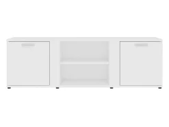 Suporte multimídia para TV prateleira para TV aparador armário para TV sala de jantar sala de estar quarto 120 x 34 x 37 cm madeira engenheirada branca 02_0025854