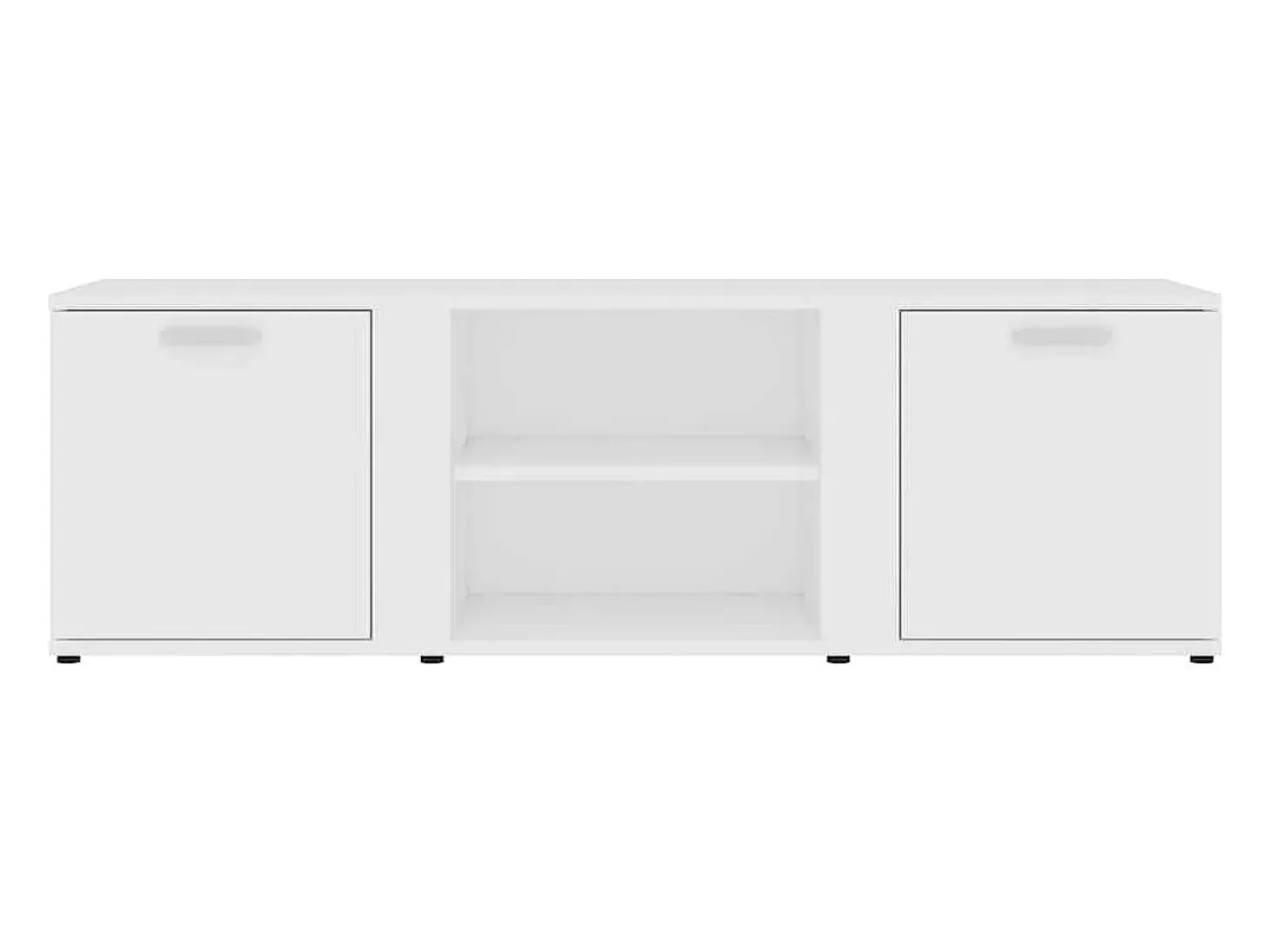 Suporte multimídia para TV prateleira para TV aparador armário para TV sala de jantar sala de estar quarto 120 x 34 x 37 cm madeira engenheirada branca 02_0025854