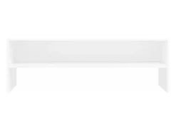 Suporte multimídia para TV prateleira para TV aparador armário para TV sala de jantar sala de estar quarto 120 x 40 x 40 cm madeira engenheirada branca 02_0025868