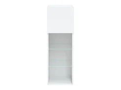 Suporte multimídia para TV prateleira para TV aparador móvel para TV para sala de jantar sala de estar quarto com luzes LED 30,5 x 30 x 90 cm branco 02_0026590