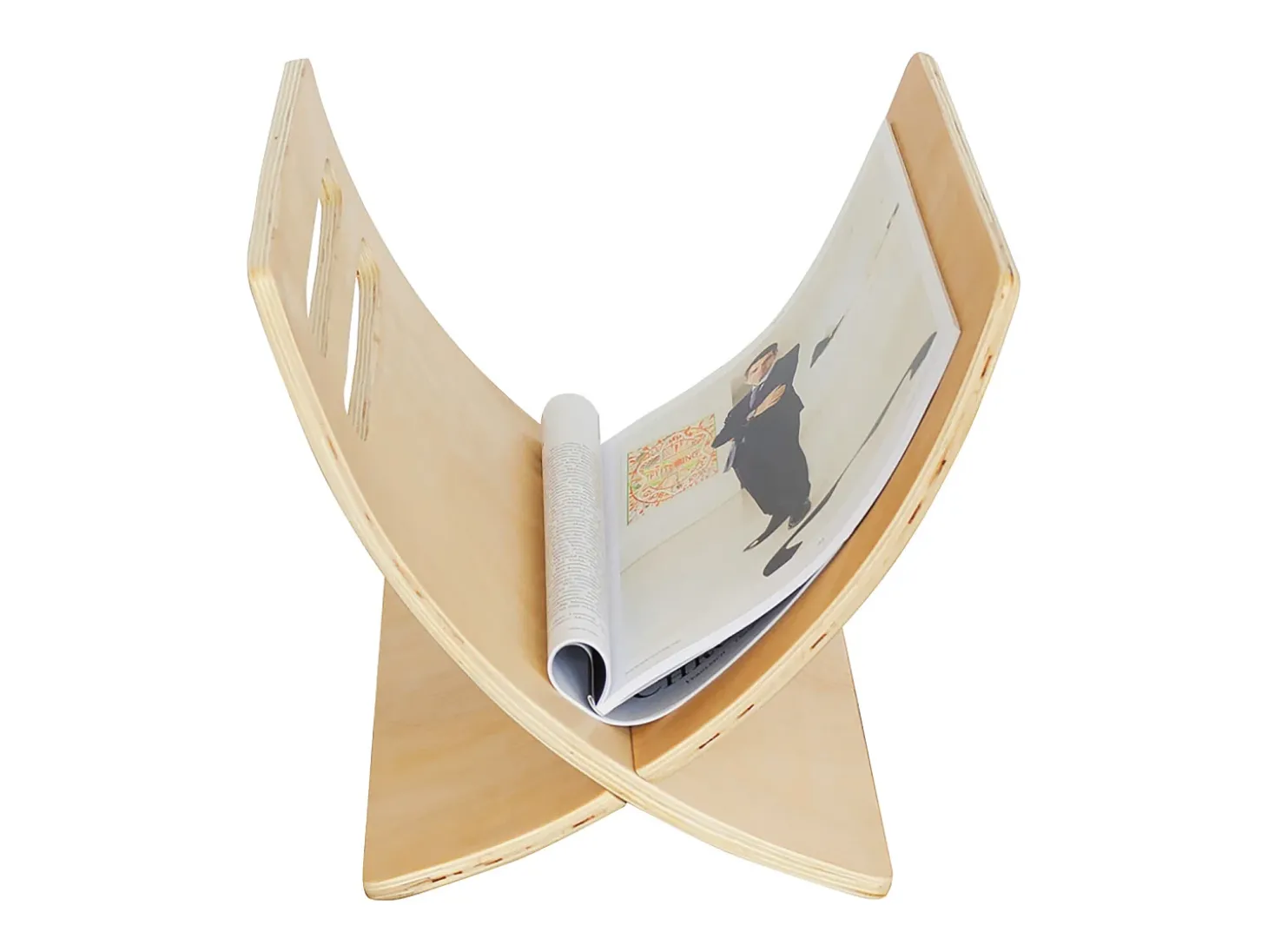 Suporte para jornais 30x29x36 cm natural