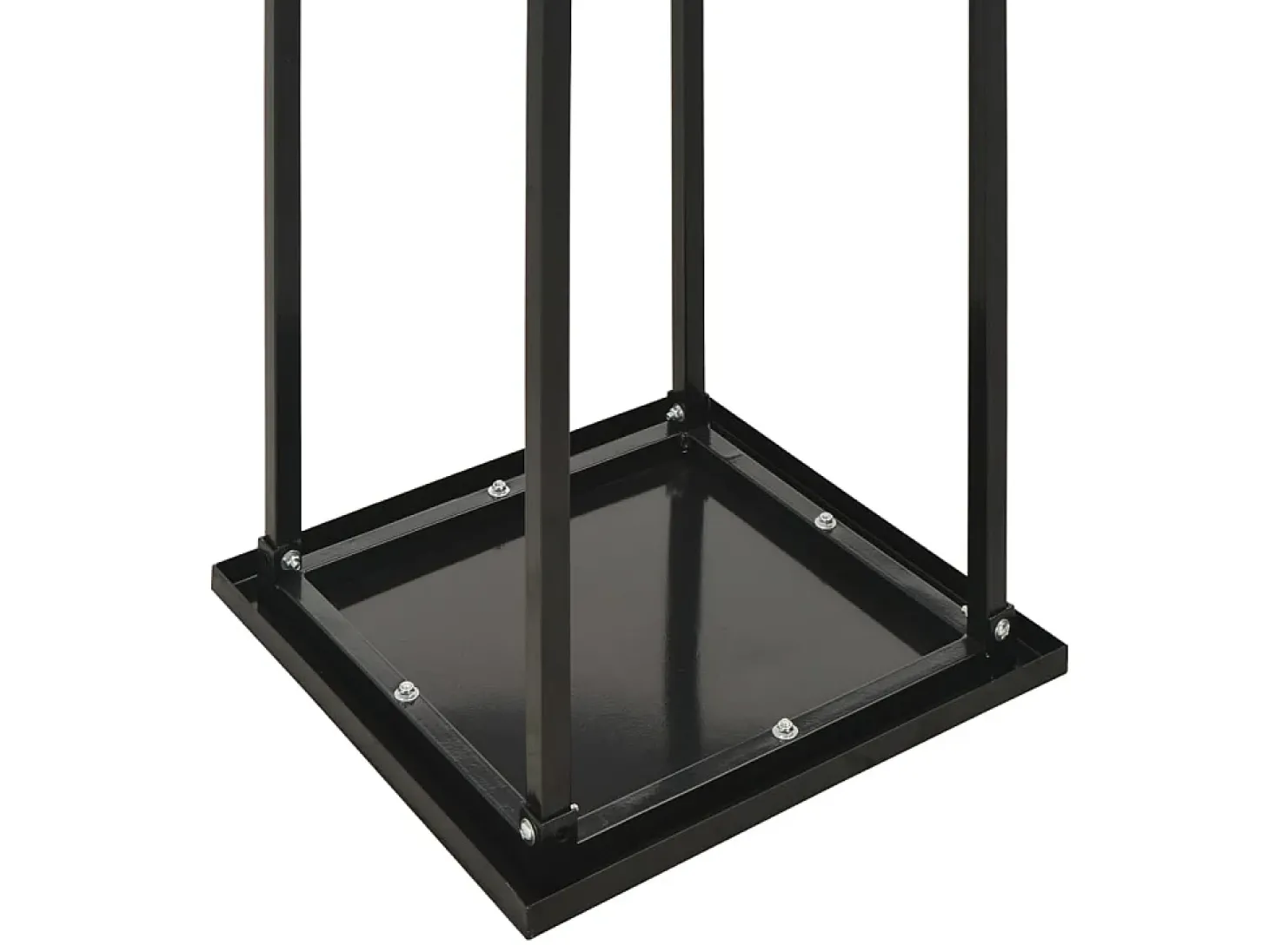 Suporte para lenha com base 37x37x113 cm aço preto PT687216